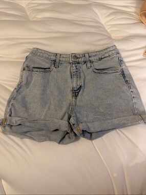 wild fable Light Blue Roll-Cuff Denim Shorts